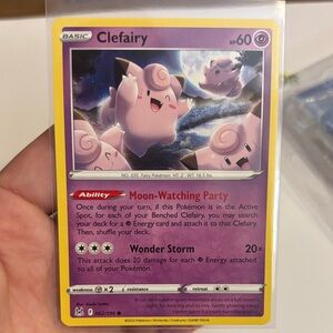 Pokemon Clefairy Card - Purple and Pink